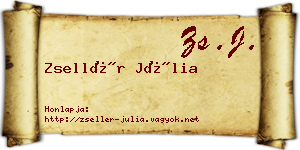 Zsellér Júlia névjegykártya
